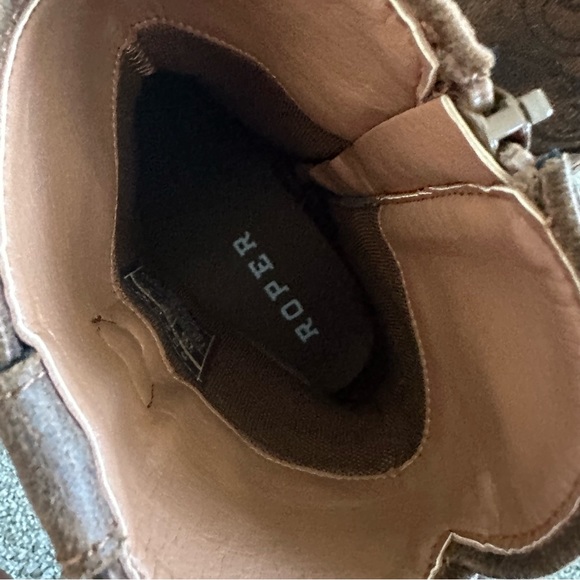 ROPER WOMEN'S SHORT STUFF FASHION BOOTIES - SNIP TOE Brown Size 10 - Picture 9 of 10